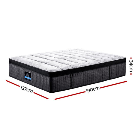 Medium Firm 9 Zone Latex Pocket Spring Mattress, 34cm Double - Allure Home Collections