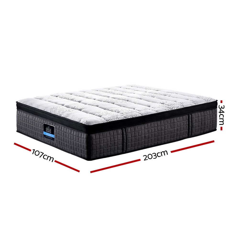 Giselle Bedding 34cm 9-Zone EvenZon Euro Top Pocket Spring Mattress — Belgium Knitted — Allure Home Collections
