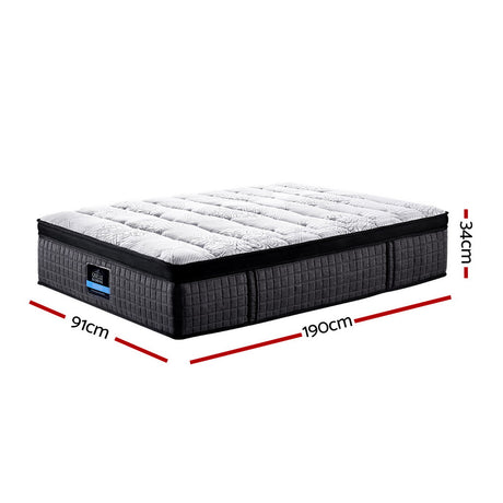 Giselle Bedding 34cm 9-Zone EvenZon Euro Top Pocket Spring Mattress — Belgium Knitted — Allure Home Collections