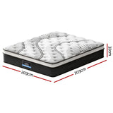 Medium Firm 5 Zone Euro Top Pocket Spring Mattress, 32cm Super King