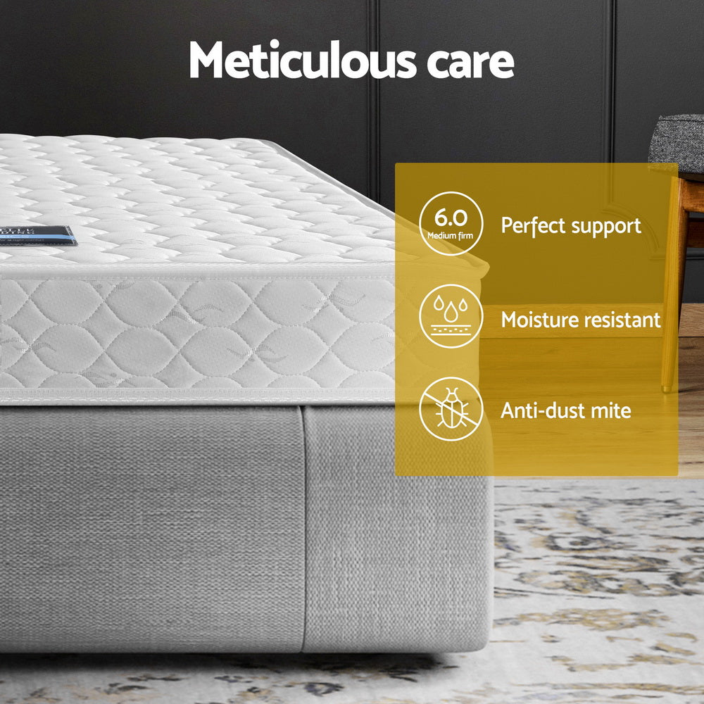 Giselle Bedding Arina Medium-Firm Bonnell Spring Mattress — Quilted Knitted Fabric — Allure Home Collections