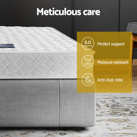 Giselle Bedding Arina Medium-Firm Bonnell Spring Mattress — Quilted Knitted Fabric — Allure Home Collections