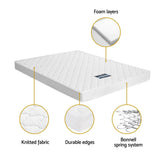 Giselle Bedding Arina Medium-Firm Bonnell Spring Mattress — Quilted Knitted Fabric — Allure Home Collections