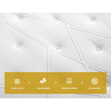 Medium Firm Euro Top Pocket Spring Mattress, 32cm King - Allure Home Collections
