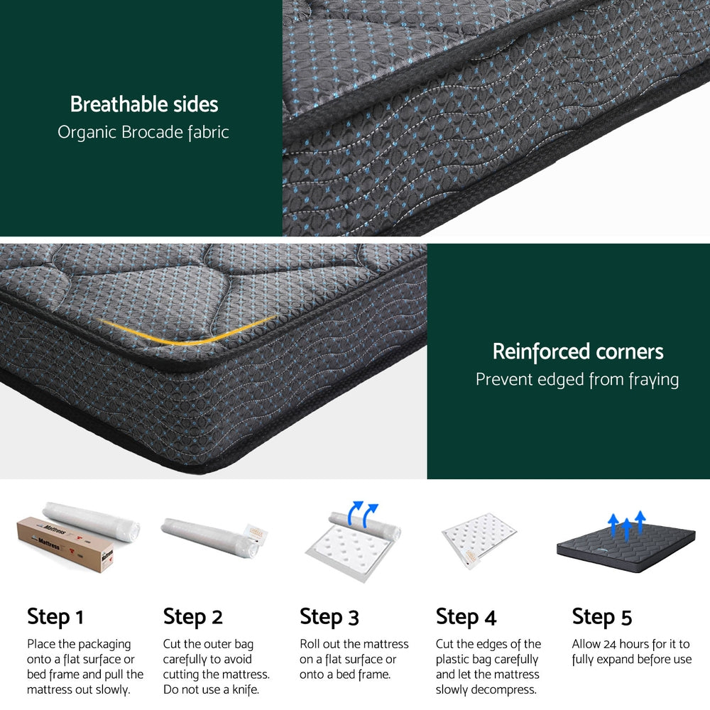 Giselle 16cm Medium-Firm Tight Top Mattress — 150g Knitted Fabric, Bonnell Spring — Allure Home Collections