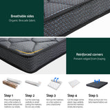 Giselle 16cm Medium-Firm Tight Top Mattress — 150g Knitted Fabric, Bonnell Spring — Allure Home Collections
