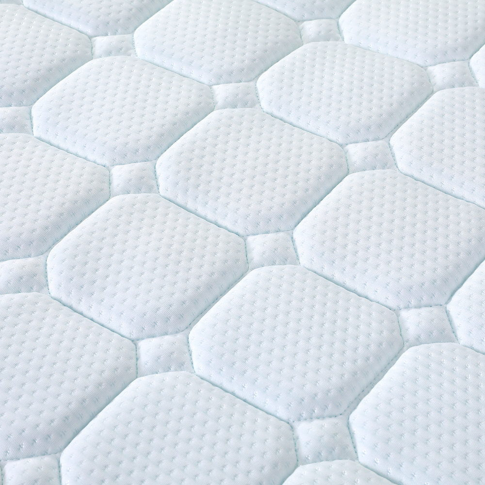 Giselle 25cm Medium-Firm Cool Gel Bonnell Spring Mattress — Soft Quilting Top — Allure Home Collections
