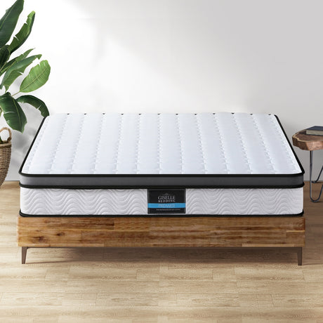 Giselle 25cm Medium-Firm Cool Gel Bonnell Spring Mattress — Soft Quilting Top — Allure Home Collections