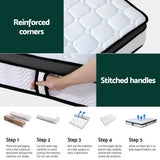Giselle 25cm Medium-Firm Cool Gel Bonnell Spring Mattress — Soft Quilting Top — Allure Home Collections