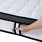 Giselle 25cm Medium-Firm Cool Gel Bonnell Spring Mattress — Soft Quilting Top — Allure Home Collections