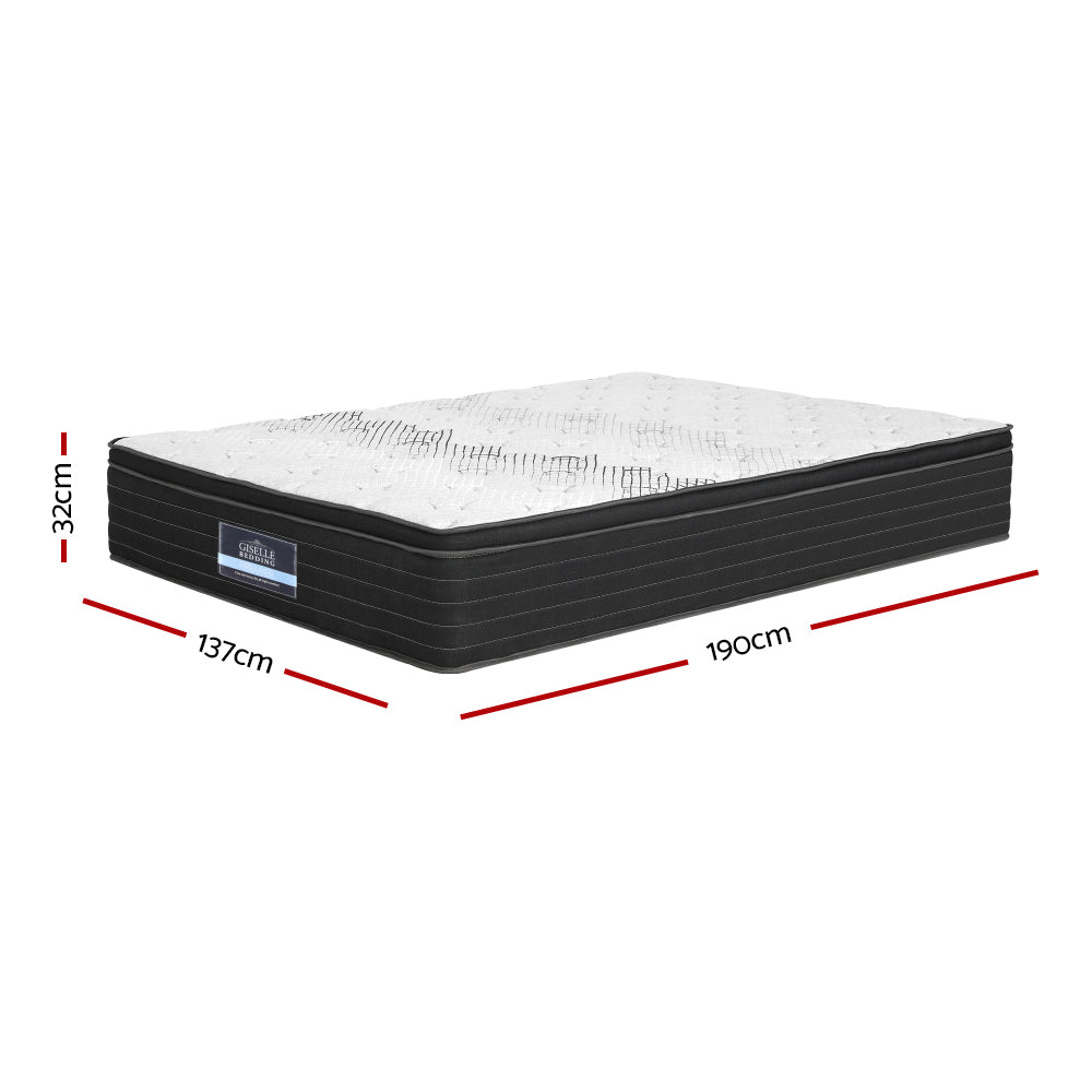 Extra Firm 5 Zone Pocket Spring Mattress, 32cm Double - Allure Home Collections