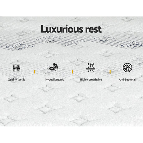 Extra Firm 5 Zone Pocket Spring Mattress, 32cm Double - Allure Home Collections