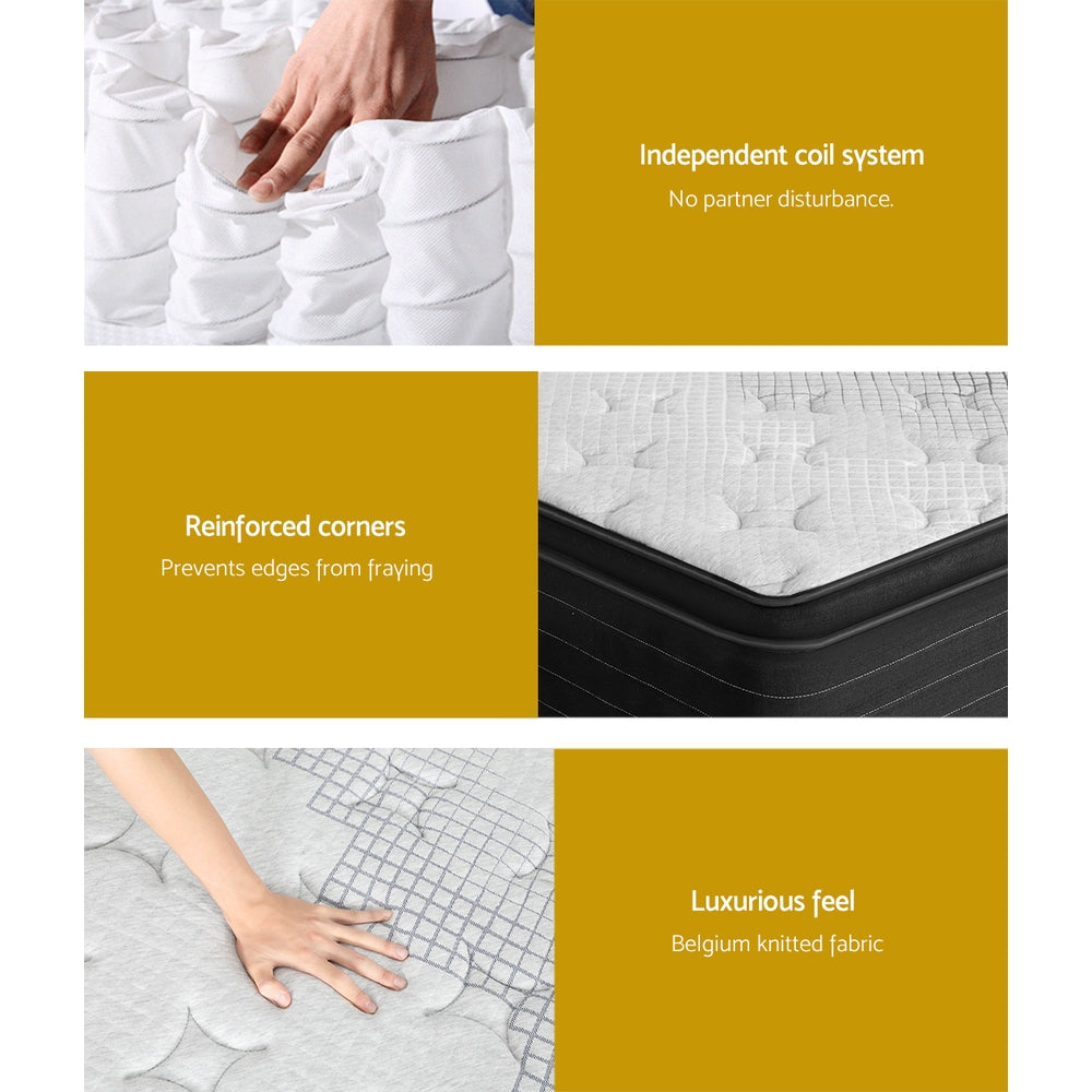 Extra Firm 5 Zone Pocket Spring Mattress, 32cm Double - Allure Home Collections