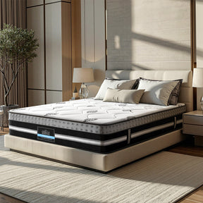 Medium firm gel memory foam pocket spring mattress, 35cm king
