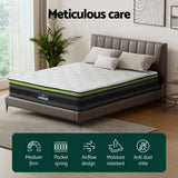 Medium Firm Gel Memory Foam Pocket Spring Mattress, 30cm Queen