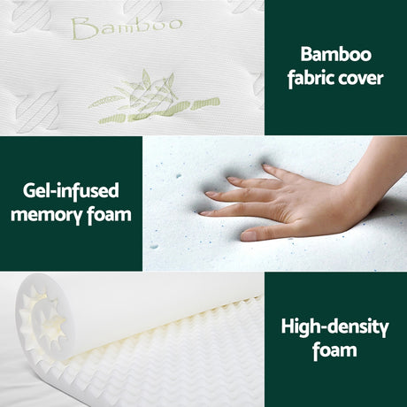Medium Firm Gel Memory Foam Pocket Spring Mattress, 30cm Queen