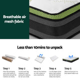 Medium Firm Gel Memory Foam Pocket Spring Mattress, 30cm Queen