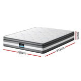 Medium Firm Gel Memory Foam Euro Top Pocket Spring Mattress, 30cm King