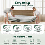 Giselle Euro Top Pocket Spring Mattress — Green Tea Foam, High-Compression Springs — Allure Home Collections