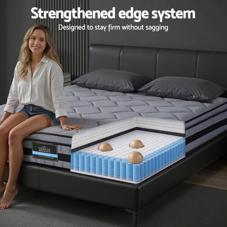 Medium Firm Euro Top Pocket Spring Mattress, 34cm King (view 7 of 10)