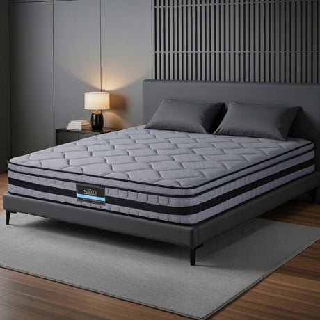 Medium firm Euro top pocket spring mattress in Queen size - image 1