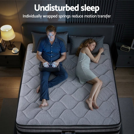 Medium firm Euro top pocket spring mattress in Queen size - image 9