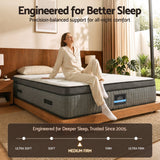 4 in 1 adjustable gel memory foam pocket spring mattress, 37cm double
