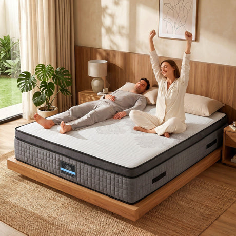 4 in 1 adjustable gel memory foam pocket spring mattress, 37cm double