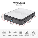 4 in 1 adjustable gel memory foam pocket spring mattress, 37cm queen