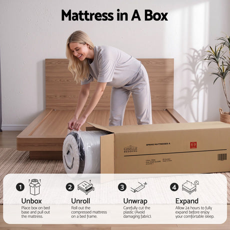 Medium 5 Zone Euro Top Pocket Spring Mattress, 31cm Queen