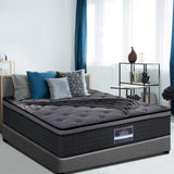 Giselle Bedding 34cm Bamboo Charcoal Euro Top Pocket Spring Mattress — 5-Zone Coil — Allure Home Collections