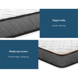 Giselle Bedding 16cm Medium Firm Bonnell Spring Mattress — Quilted Tight Top — Allure Home Collections
