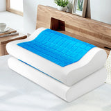 Giselle Bedding Cool Gel Contour Pillow Twin Pack — High-Density Memory Foam — Allure Home Collections