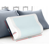 Giselle Bedding Cool Gel Contour Pillow Twin Pack — High-Density Memory Foam — Allure Home Collections