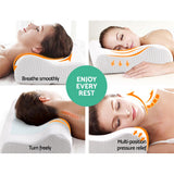 Giselle Bedding Cool Gel Contour Pillow Twin Pack — High-Density Memory Foam — Allure Home Collections