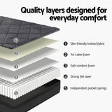 Medium Firm Latex Euro Top Pocket Spring Mattress, 25cm King