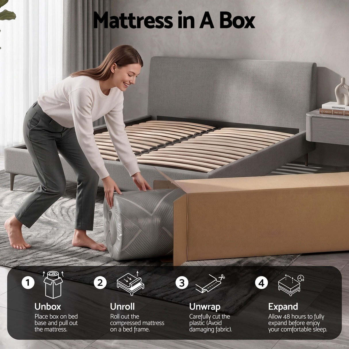 Firm pocket spring mattress, 26cm king