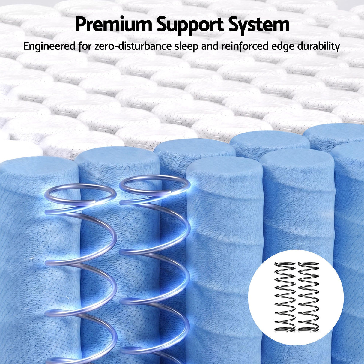 Firm pocket spring mattress, 26cm queen