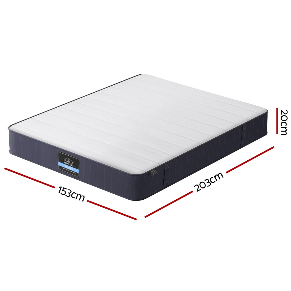 Giselle Bedding Cloud Series 20cm Pocket Spring Mattress — 7.0 Firmness, Tight Top — Allure Home Collections