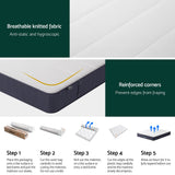 Giselle Bedding Cloud Series 20cm Pocket Spring Mattress — 7.0 Firmness, Tight Top — Allure Home Collections