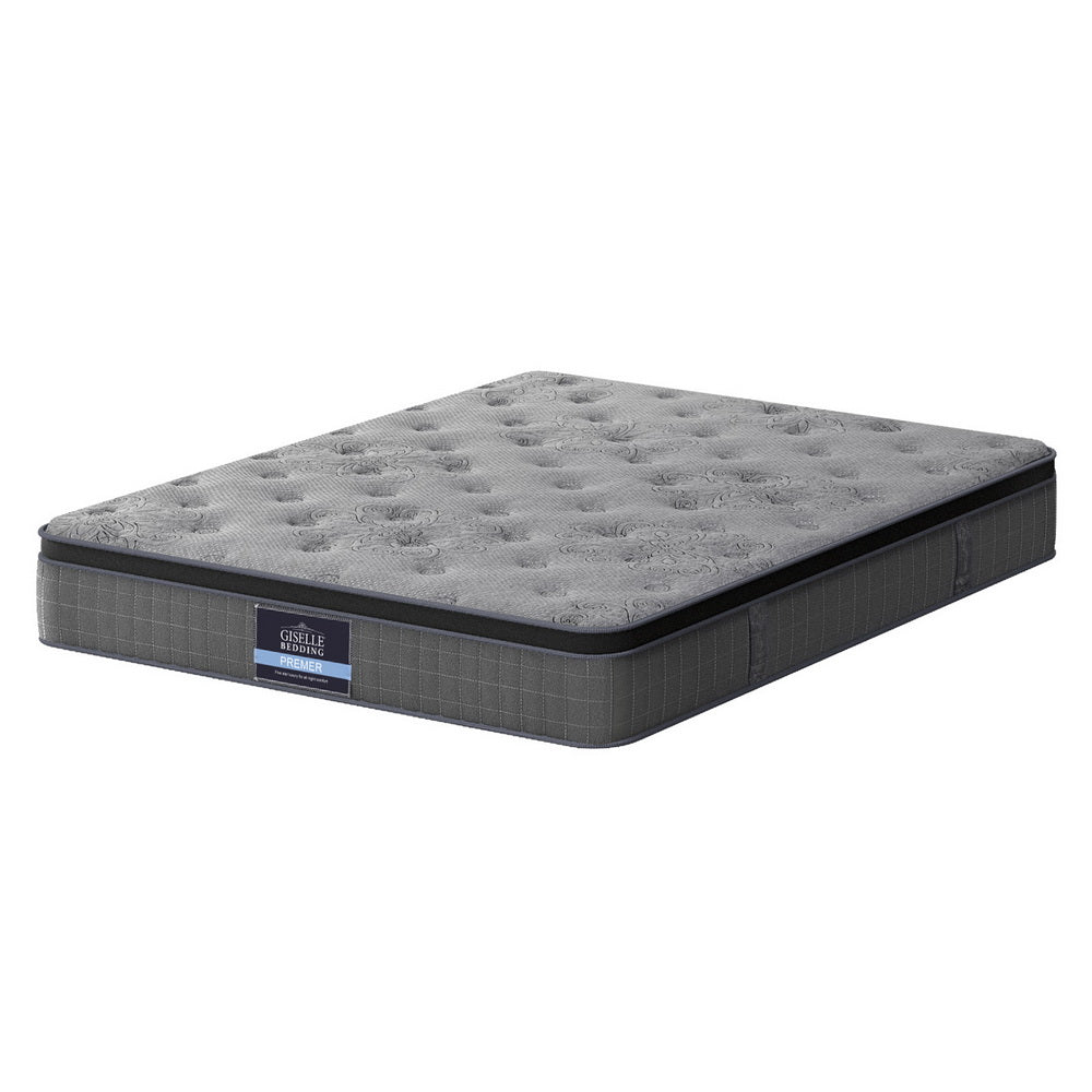 Giselle Bedding DOVE Series 26cm Latex Foam Euro Top Pocket Spring Mattress — Bamboo Charcoal — Allure Home Collections