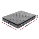 Giselle Bedding DOVE Series 26cm Latex Foam Euro Top Pocket Spring Mattress — Bamboo Charcoal — Allure Home Collections