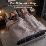 Medium firm euro top gel memory foam pocket spring mattress, 34cm king