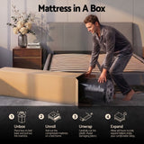Medium firm euro top gel memory foam pocket spring mattress, 34cm king