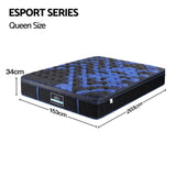 Medium firm gel memory foam hybrid mattress, 34cm queen
