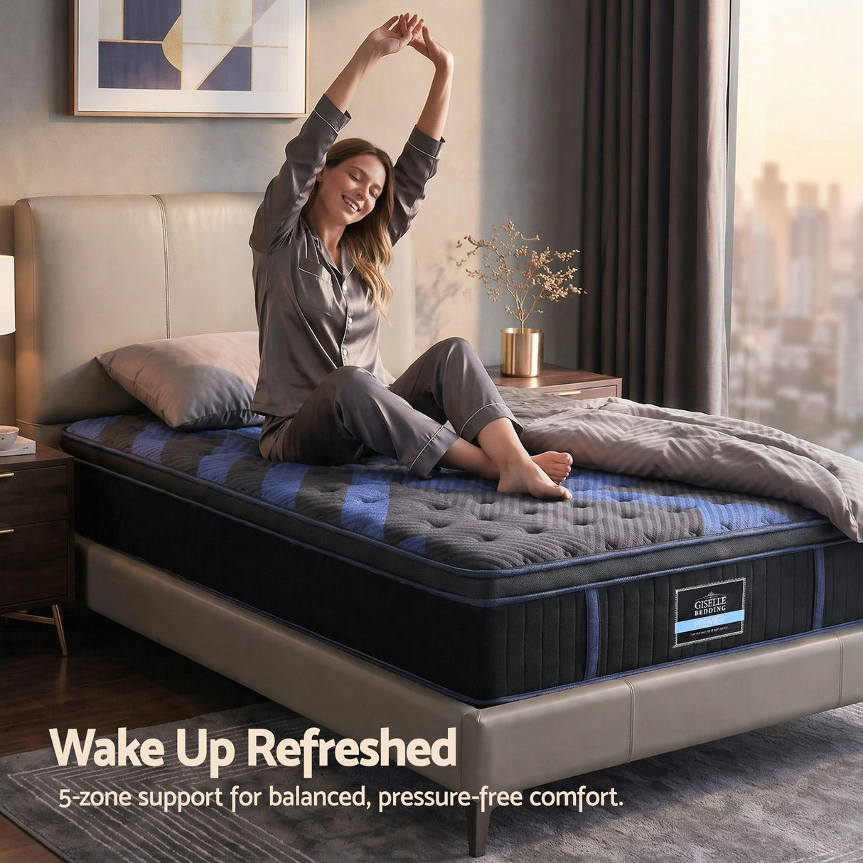 Medium Firm Gel Memory Foam Hybrid Mattress, 34cm Single