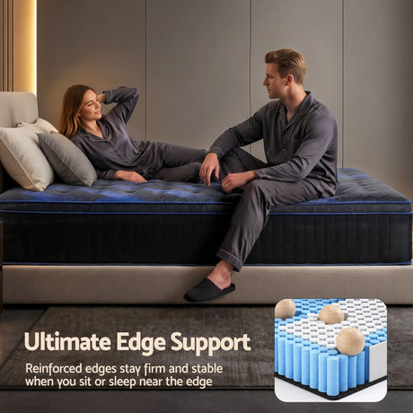 Medium Firm Gel Memory Foam Hybrid Mattress, 34cm Single