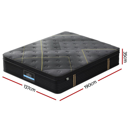 Medium Firm Euro Top Pocket Spring Mattress, 35cm Double