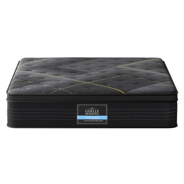 Giselle Bedding 35cm Bamboo Charcoal Euro Top Hybrid Pocket Spring Mattress — Allure Home Collections