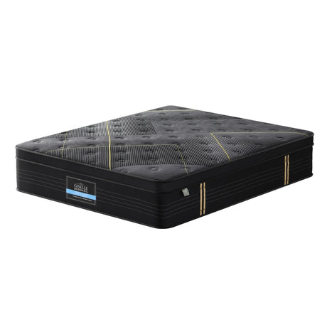 Medium firm bamboo charcoal euro top pocket spring mattress, 35cm king